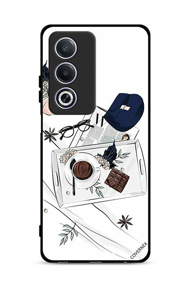 غطاء حماية Oppo A3 Pro 5G بتصميم فن القهوة والشوكولاتة