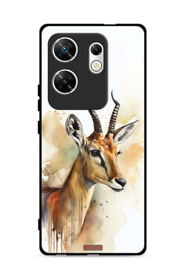 غطاء حماية لهاتف Infinix Zero 30 4G بطبعة غزال تجريدية