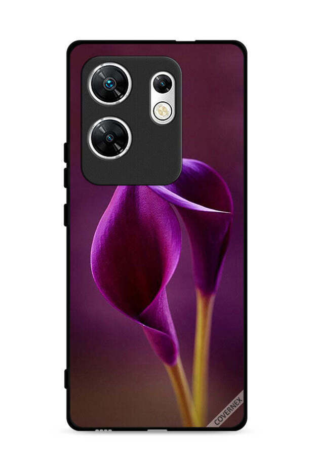 غطاء حماية لهاتف Infinix Zero 30 4G بنقشة زهرتين جميلتين
