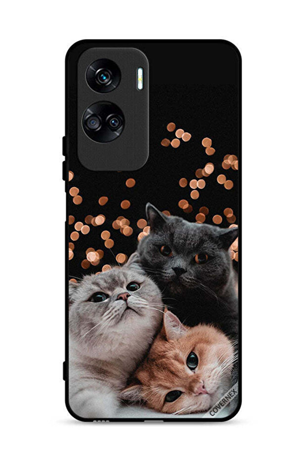 غطاء حماية لهاتف Honor 90 Lite 5G بتصميم قطط