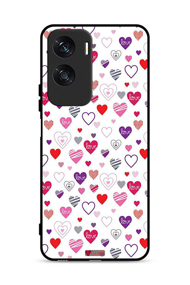 غطاء حماية لهاتف Honor X50i 5G بنقشة قلوب