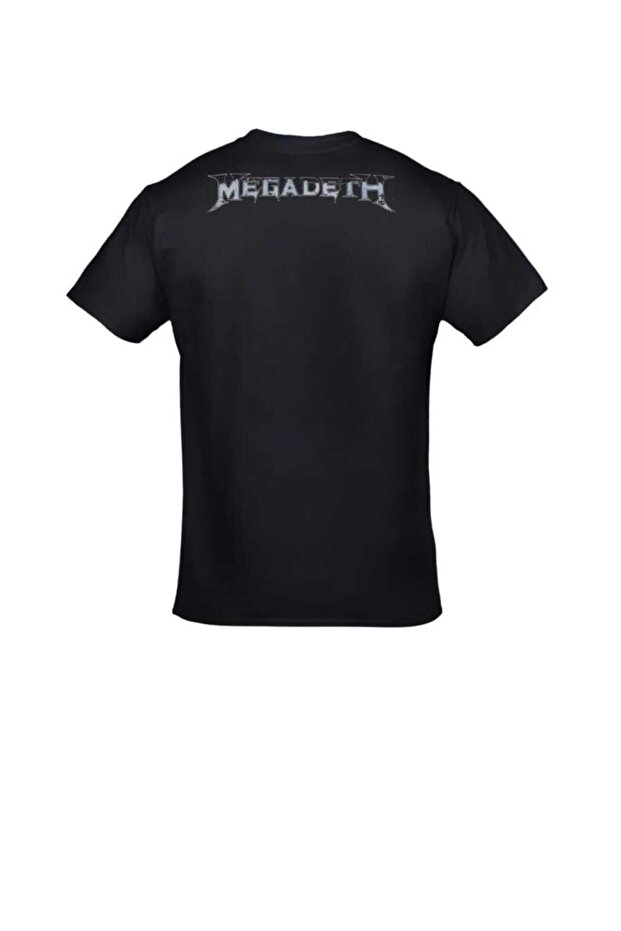 Siyah Megadeth Baskılı Oversize Unisex - 2