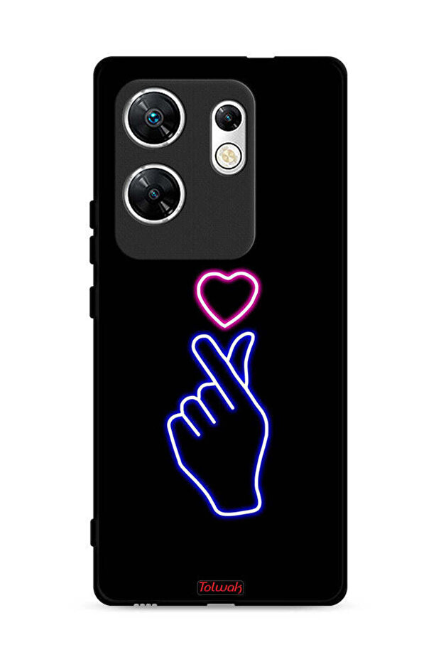 غطاء حماية لهاتف Infinix Zero 30 4G بنقشة قلب سريع