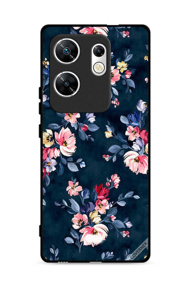 غطاء حماية لهاتف Infinix Zero 30 4G مزين برسومات زهور مرسومة يدويًا