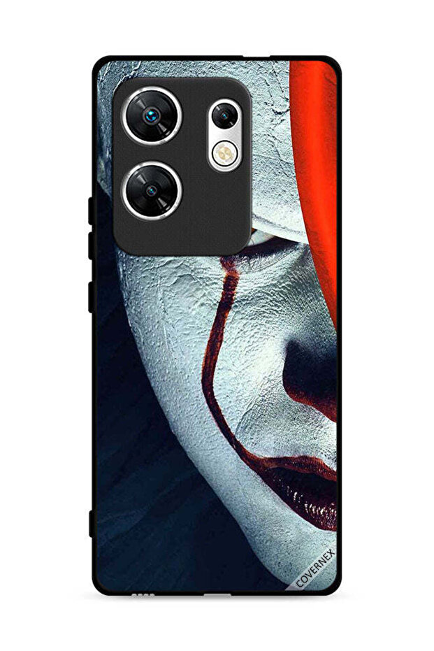غطاء حماية لهاتف Infinix Zero 30 4G بتصميم نصف وجه الجوكر