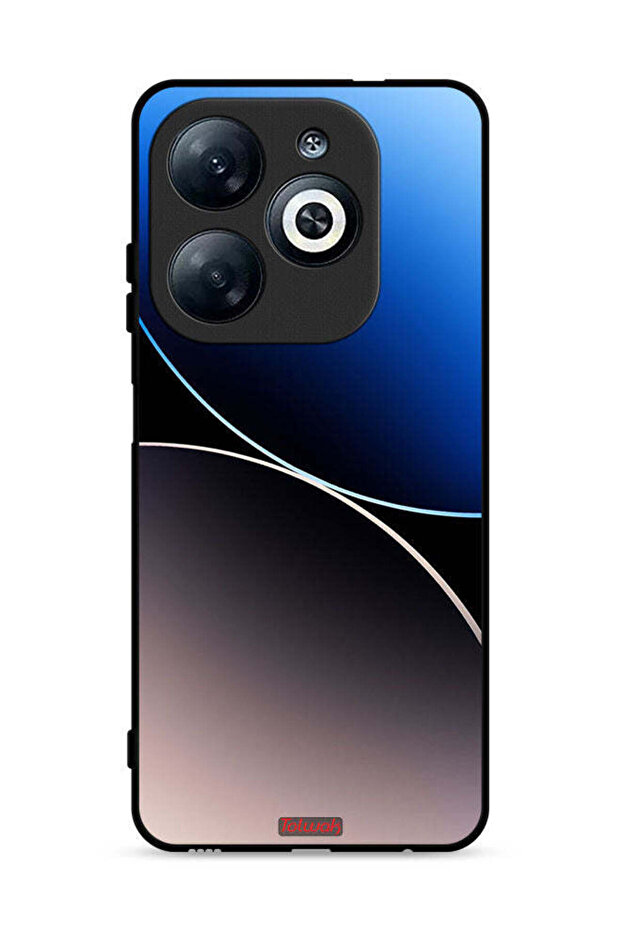 غطاء حماية لهاتف Infinix Smart 8 4G بنمط خطوط منحنية