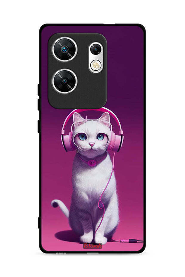 غطاء حماية لهاتف Infinix Zero 30 4G بتصميم قطة لطيفة