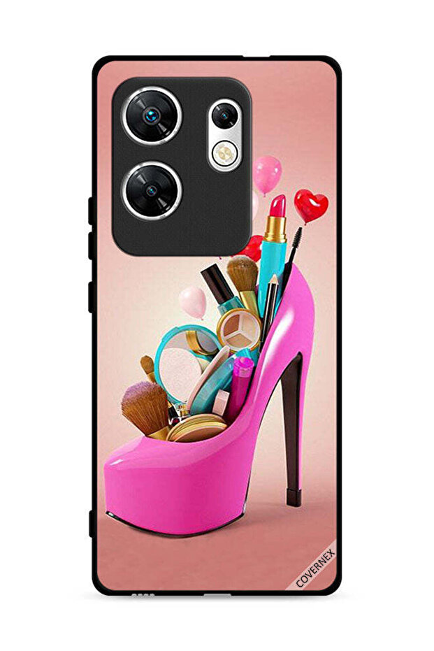 غطاء حماية لهاتف Infinix Zero 30 4G مع أدوات مكياج