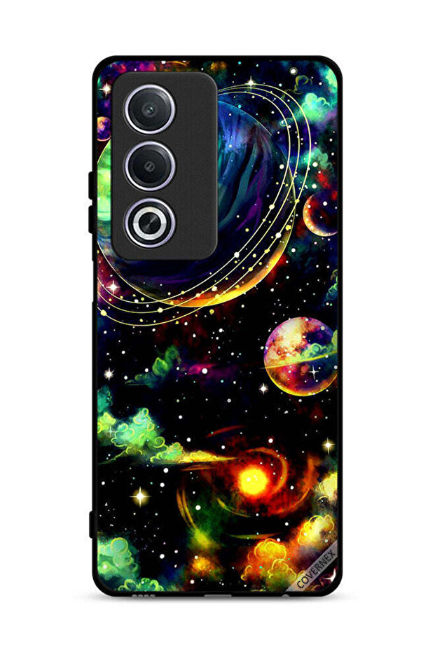 غطاء حماية لهاتف Oppo A3 Pro 5G بنقشة نباتات زحل