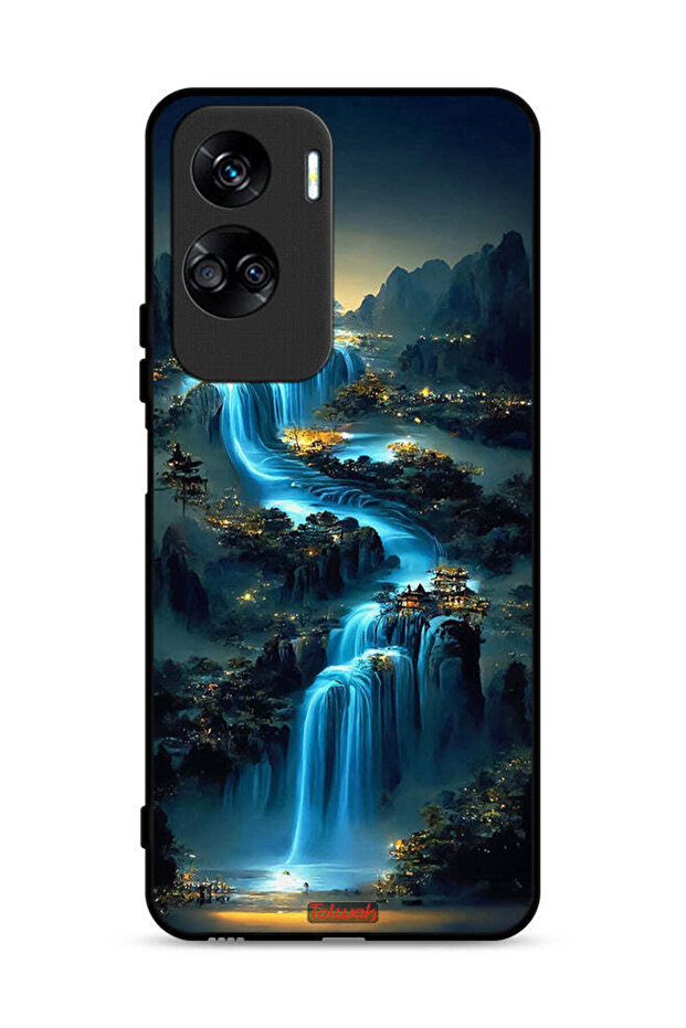 غطاء حماية لهاتف Honor 90 Lite 5G بنقشة شلال فنية