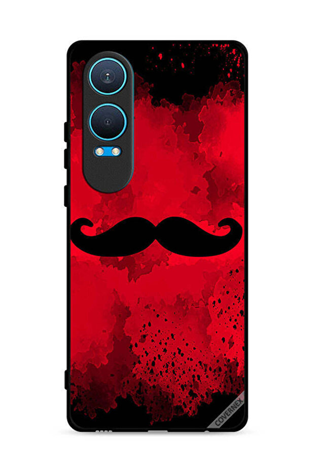 غطاء حماية لهاتف OnePlus Nord CE4 Lite 5G بشعار Mustache