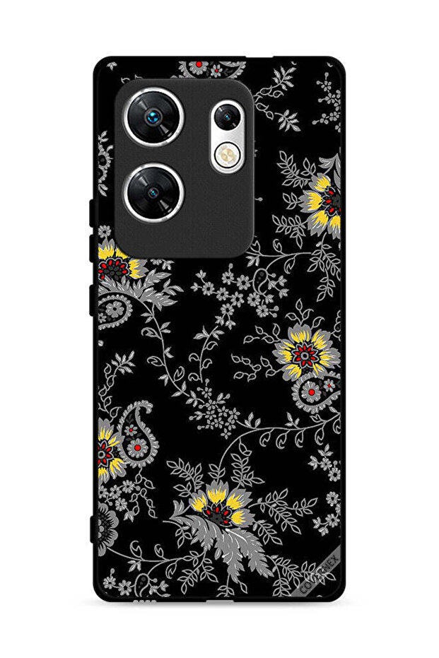 غطاء حماية لهاتف Infinix Zero 30 4G بخلفية زهور فنية