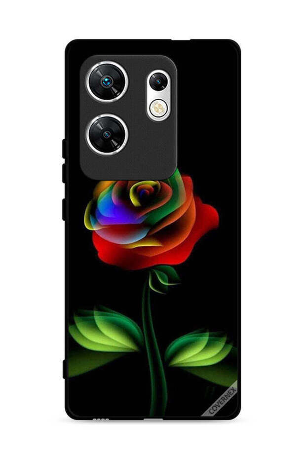 غطاء حماية لجهاز Infinix Zero 30 4G بلون قوس قزح وردي