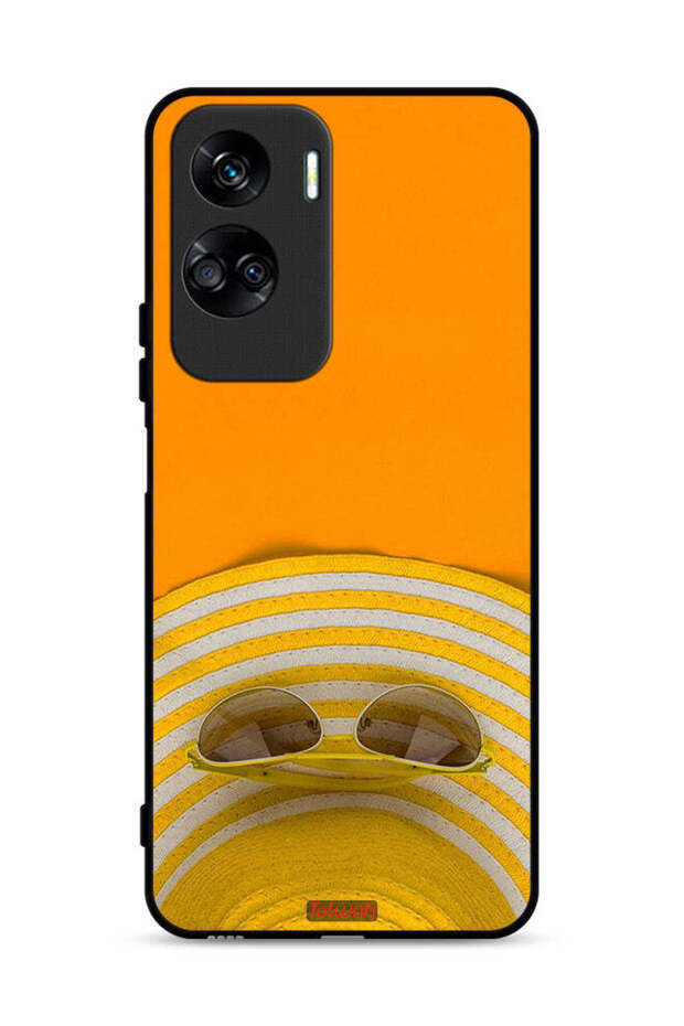 غطاء حماية لهاتف Honor 90 Lite 5G مع نظارات وقبعة