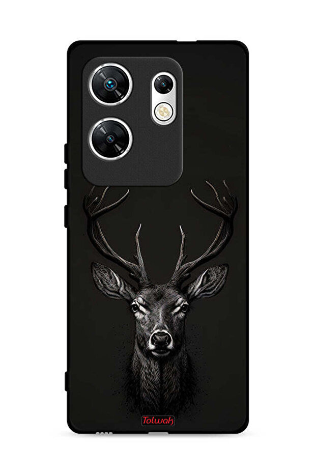 غطاء حماية لهاتف Infinix Zero 30 4G بنقشة غزال رقمية