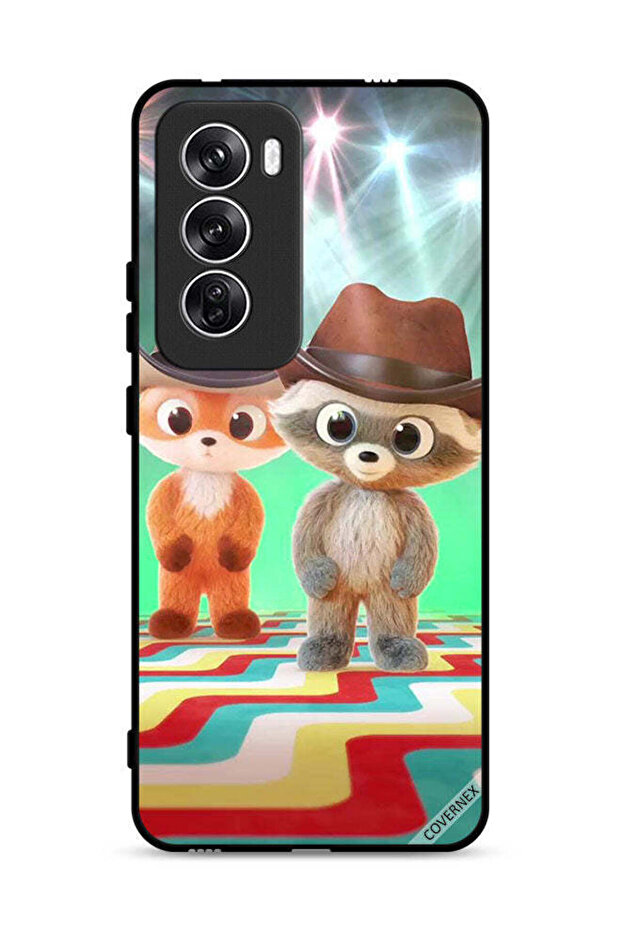 غطاء حماية لهاتف Oppo Reno12 5G بتصميم أرانب