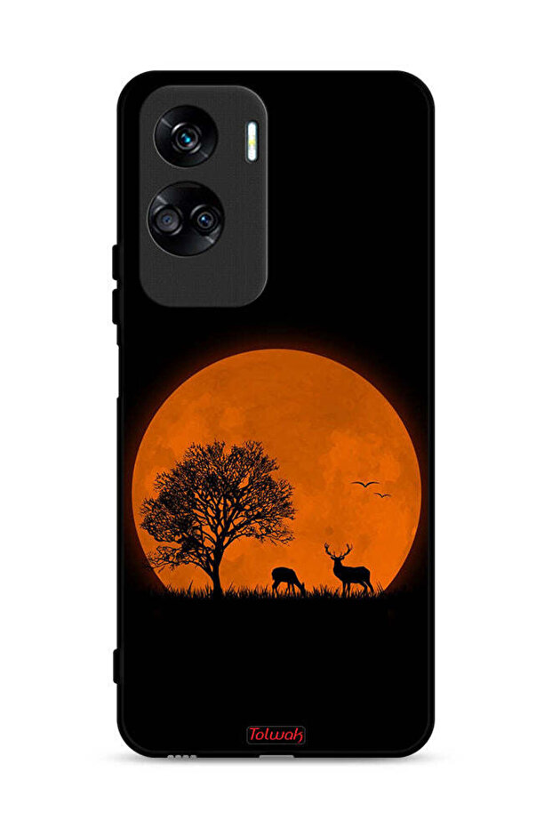 غطاء حماية لهاتف Honor 90 Lite 5G برسومات قمر المساء