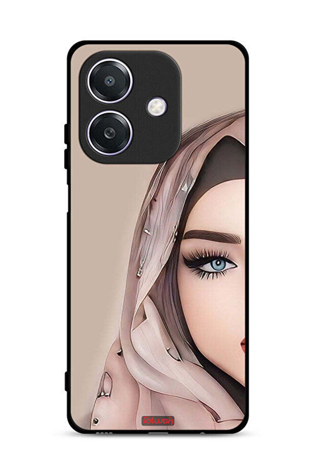 غطاء حماية Oppo A3x 5G برسم فتاة نصف وجه
