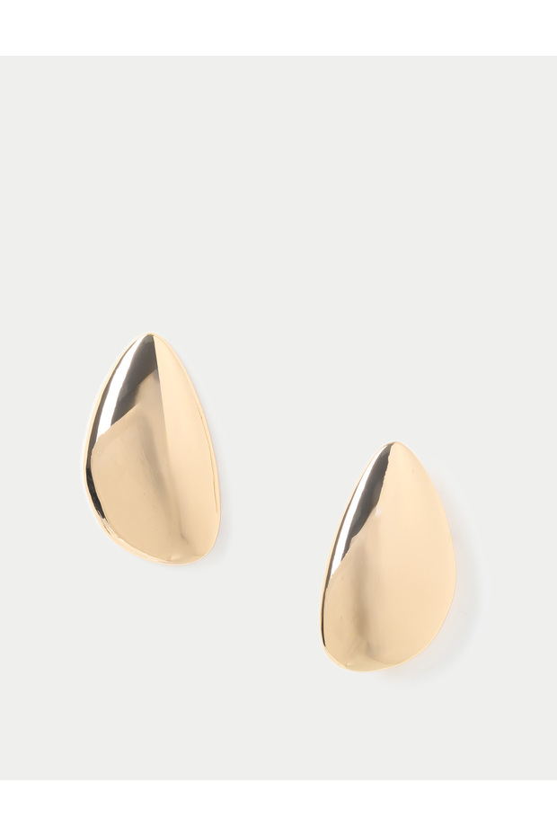 Altın Renkli Maxi Küpe - 1