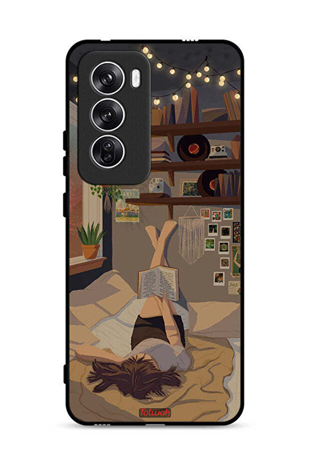 غطاء حماية لهاتف Oppo Reno12 5G برسومات فنية