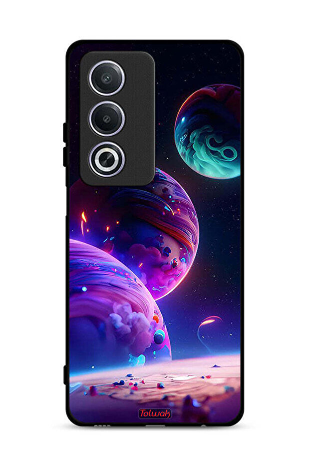 غطاء حماية لهاتف Oppo A3 Pro 5G بنقشة كوكبية