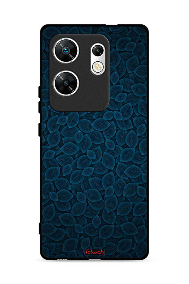 غطاء حماية لهاتف Infinix Zero 30 4G بنقشة أوراق فنية رقمية