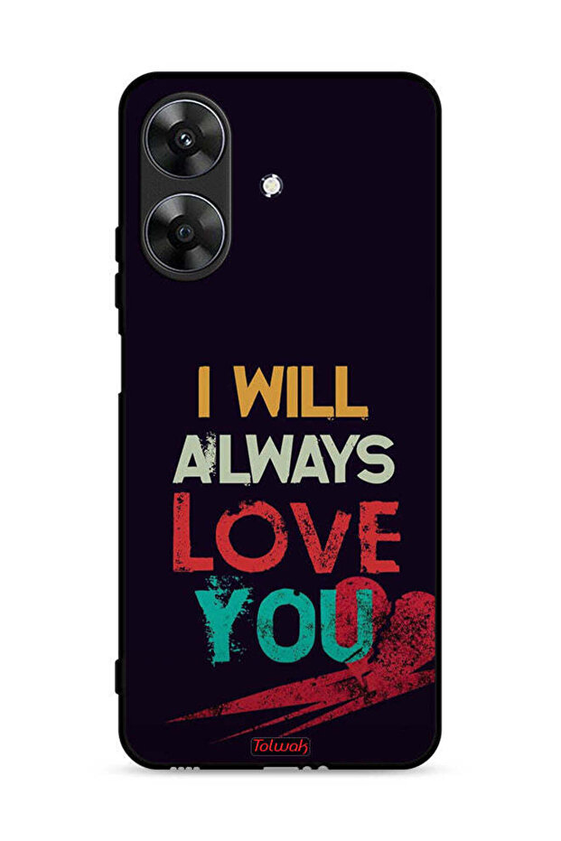 غطاء حماية لهاتف Realme Note 60 4G، سأحبك دائمًا