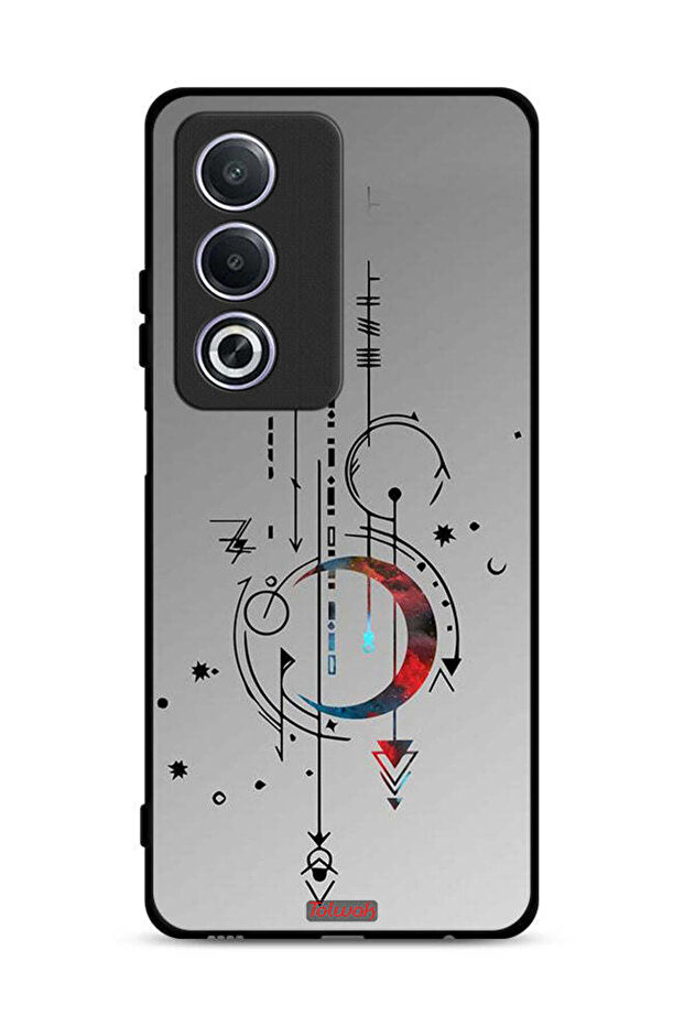 غطاء حماية Oppo A3 Pro 5G بنقشة فنية للقمر والسهام
