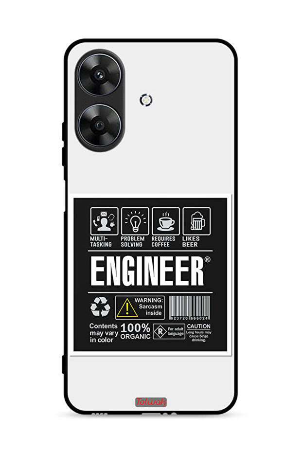 غطاء حماية لهاتف Realme Note 60 4G، ملصق مهندس