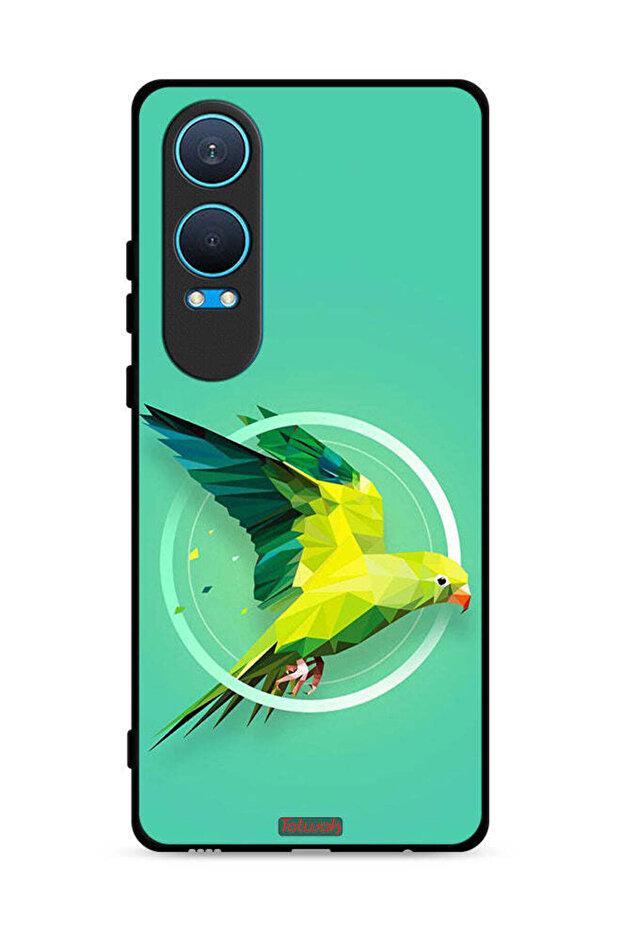 غطاء حماية لهاتف OnePlus Nord CE4 Lite 5G بنقشة فن تجريدي ببغاء