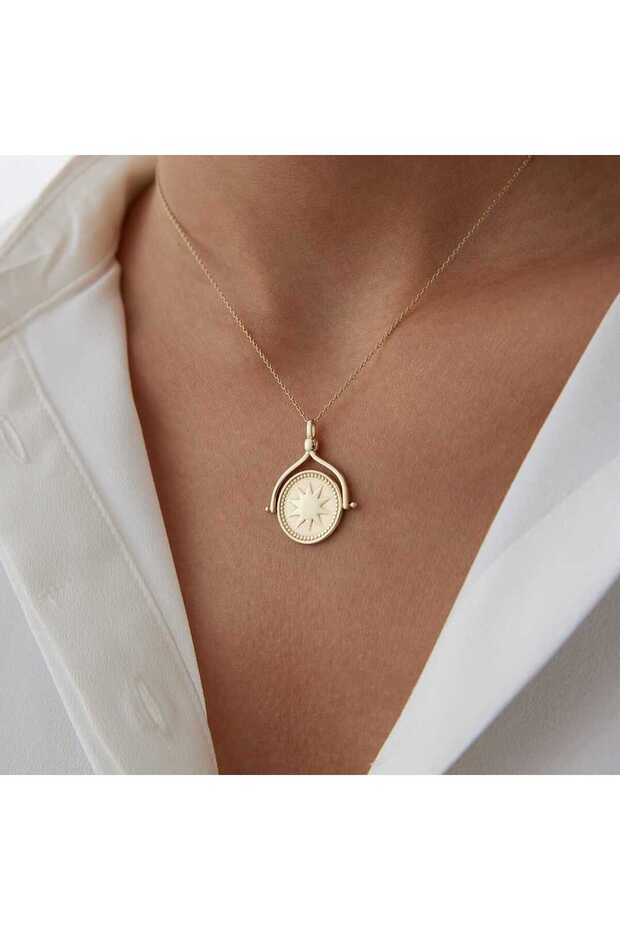 Hilal ve Güneş Reversible Kolye - 3