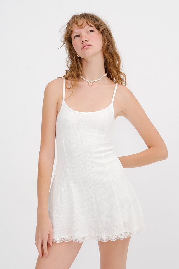 Askılı Mini Elbise E18381 - 1