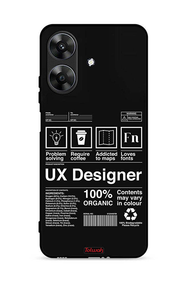 Realme Note 60 4G Protective Case Cover Ux Designer Sticker