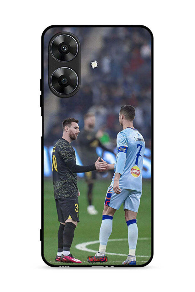 غطاء حماية لهاتف Realme Note 60 4G ميسي ورونالدو
