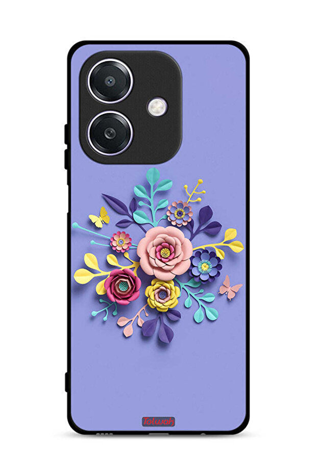 غطاء حماية لهاتف Oppo A3x 5G برسومات زهور