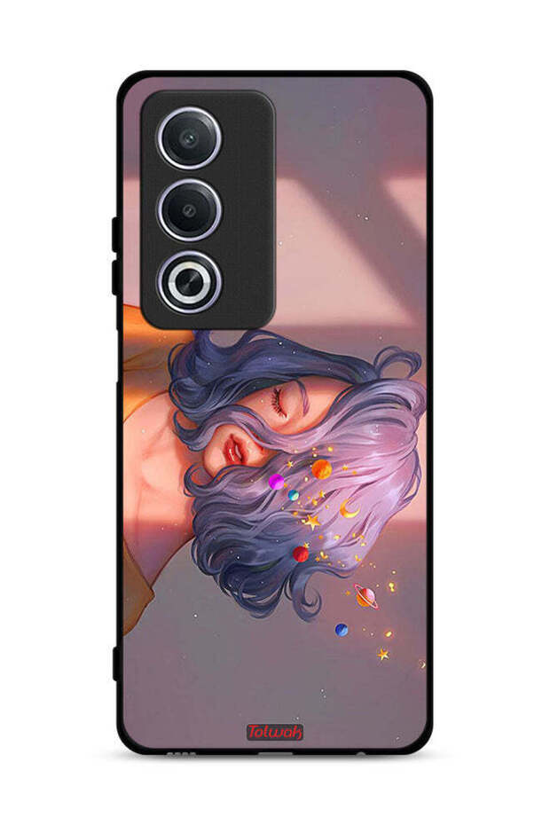 غطاء حماية Oppo A3 Pro 5G برسومات فتاة وفضاء