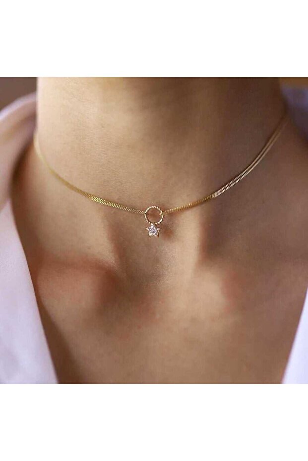 Yıldızlı Choker Kolye - 1