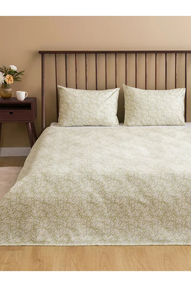 LCW HOME Çiçek Desenli Çift Kişilik Pike Seti - 1