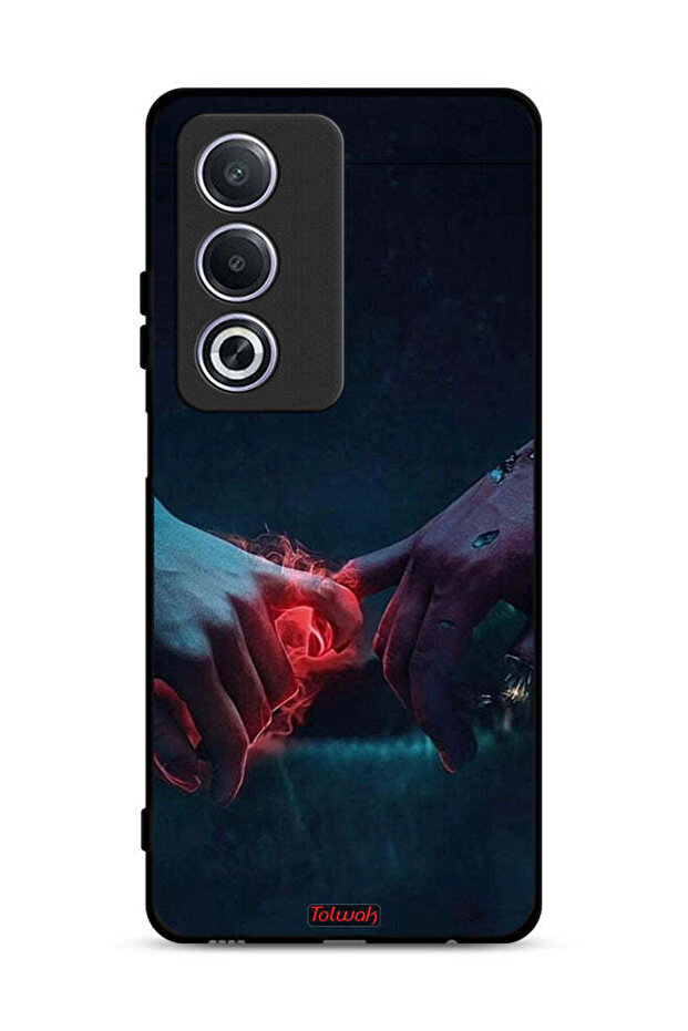 غطاء حماية لهاتف Oppo A3 Pro 5G، مزين برسومات "أيدي محترقة"