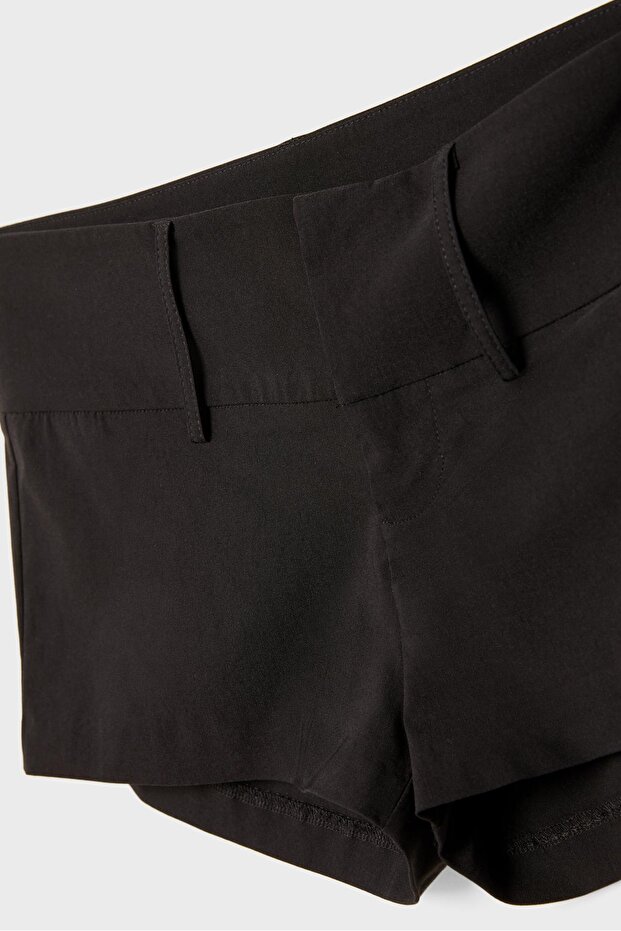 Kumaş Mini Şort - 8