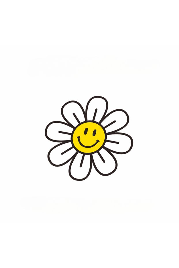 S-6x6CM JHXL-B 1PC Smiling Chrysanthemum Face Motorcycle Stickers Waterproof for DIY Motorbike Fuel