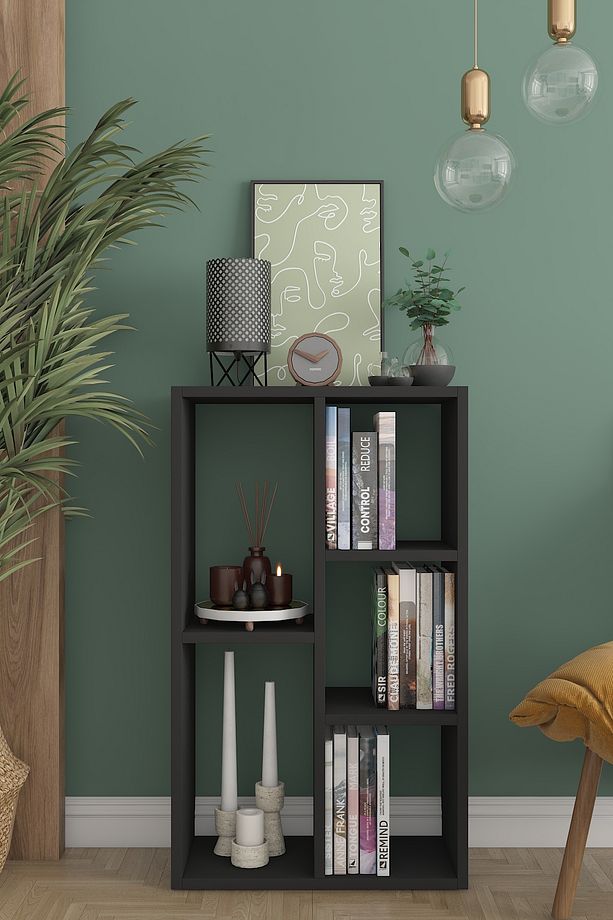Sofya Mini Kitaplık Duvar Rafı Yan Sehpa - 5