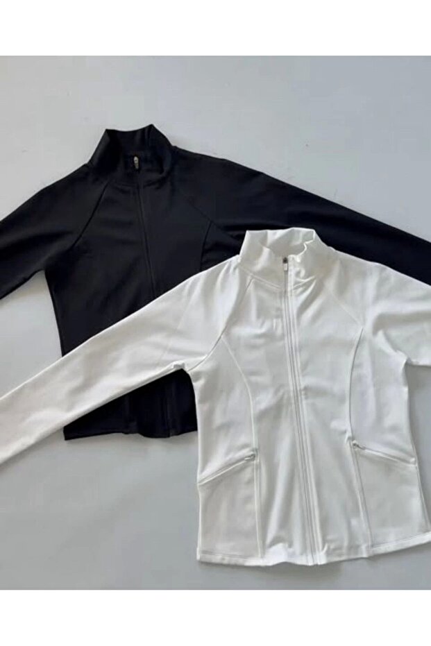 Rover Basic Slim Fit Fermuarlı Bluz - 7