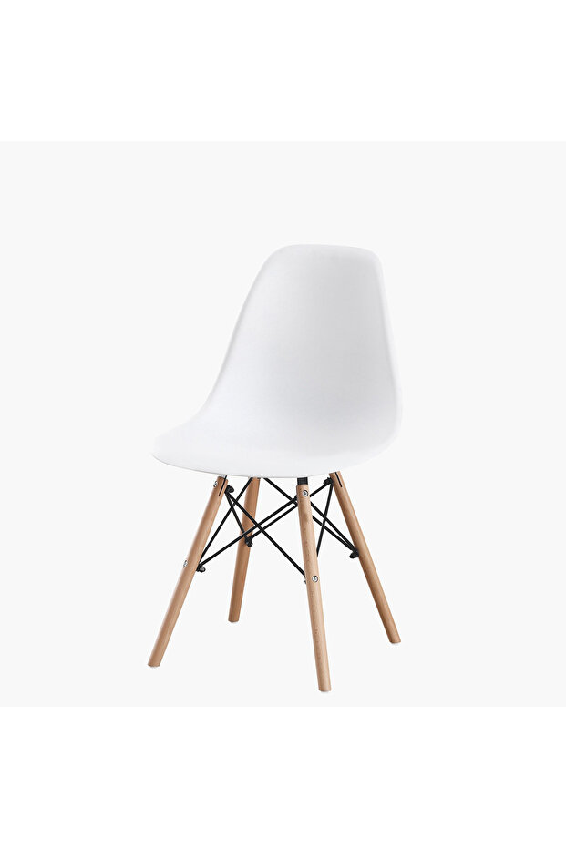 كرسي طعام ديمي بأرجل من الخشب الصلب - 7