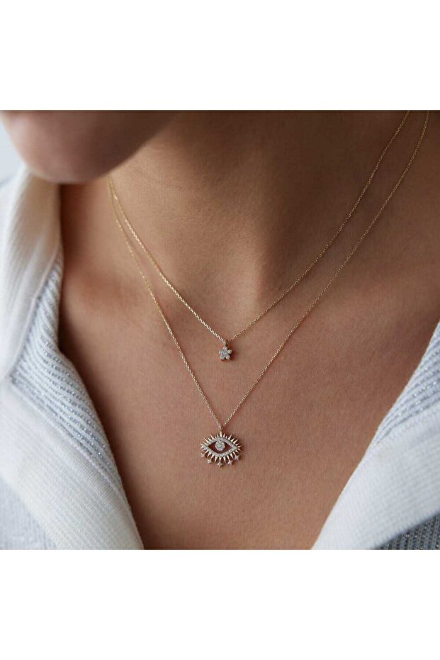 Mini Çiçek Kolye - 4