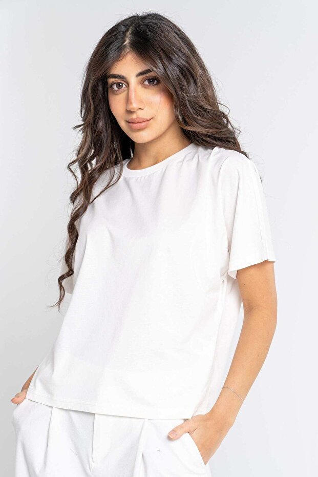 Plus Size Short Sleeve Solid Blouse - 1