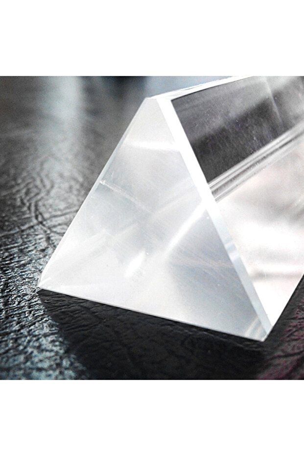 25x25x80mm Triangular Prism with 1-5mm Error Tolerance Optical Prisms Glass Physics Teaching Refr... - 5