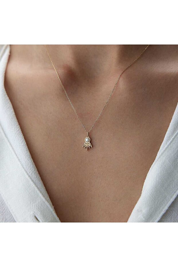 İnci Çarpa Kolye - 1