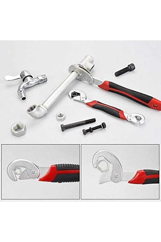 Multi-Function Universal Quick Snap N Grip Adjustable Wrench Spanner Set (2 Pieces) - 5