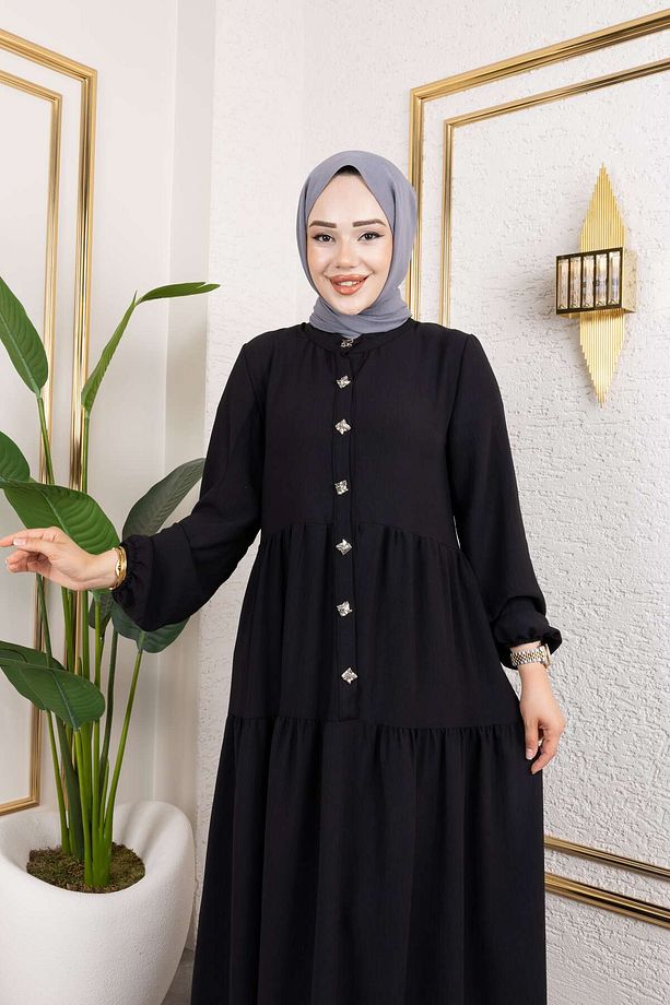 AFR MODEL AYROBİN TESETTÜR KADIN ELBİSE - 4
